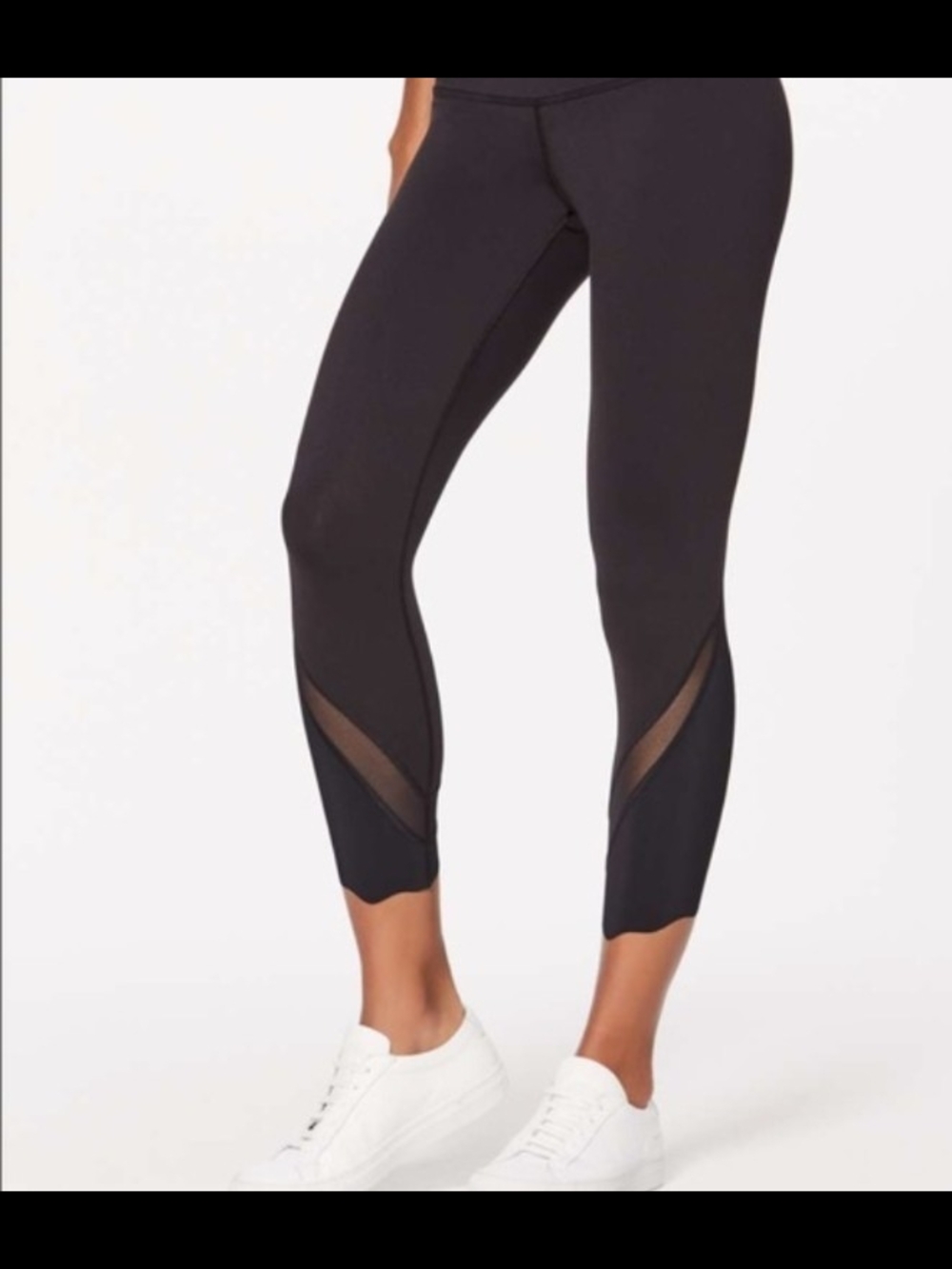 Lululemon Wunder Under Scalloped  Leggings, Sz 10